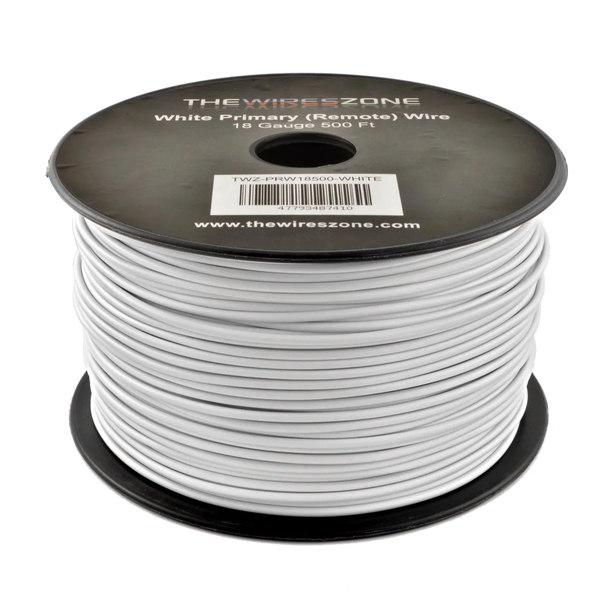 The Wires Zone The Wires Zone 18 AWG 500ft CCA Speaker Wire White — product photo