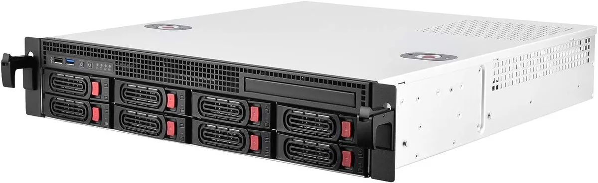 Silverstone Silverstone RM21-308 2U Rackmount Server Chassis 8 x 3.5 Hot Swap Bays Micro-ATX — product photo