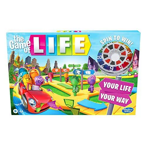 Hasbro Gaming Hasbro Gaming The Game of Life board game 2-4 players ages 8+ 6-color pegs — product photo