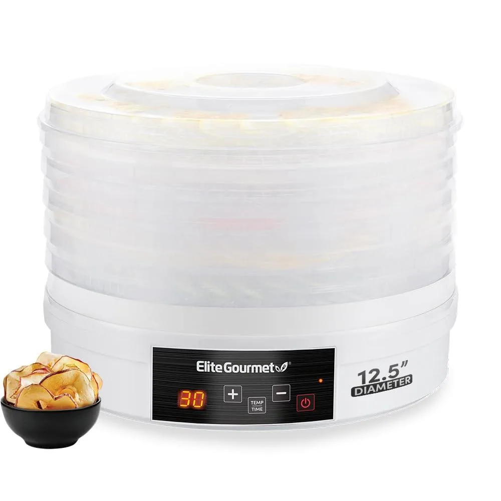 MAXI-MATIC EFD770WD Digital Food Dehydrator 5x12.5 Trays 95-158F 48hr Timer White — product photo