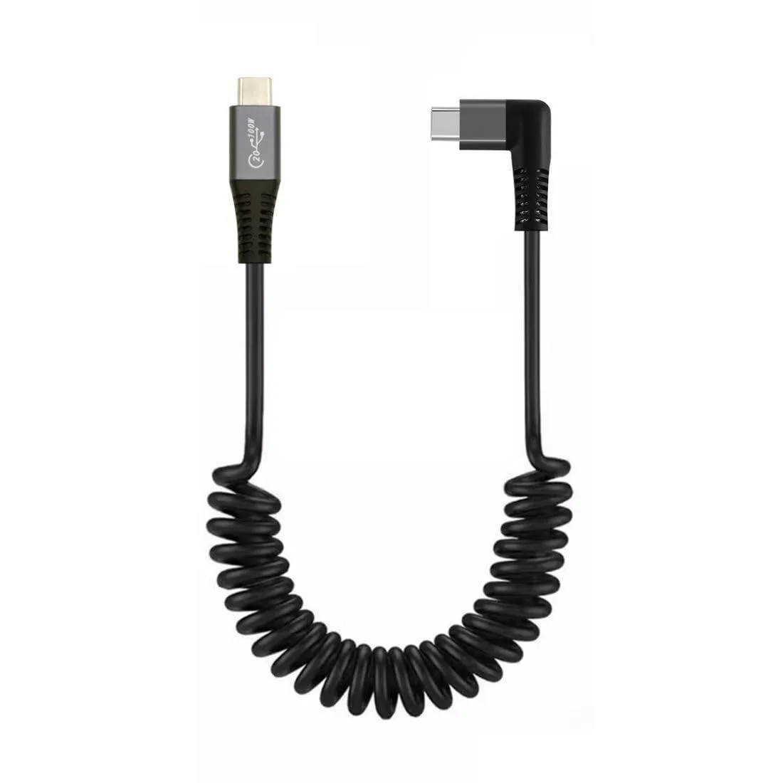 Vszerda Vszerda USB-C coiled cable 90° 20Gbps 100W 8K 6ft — product photo