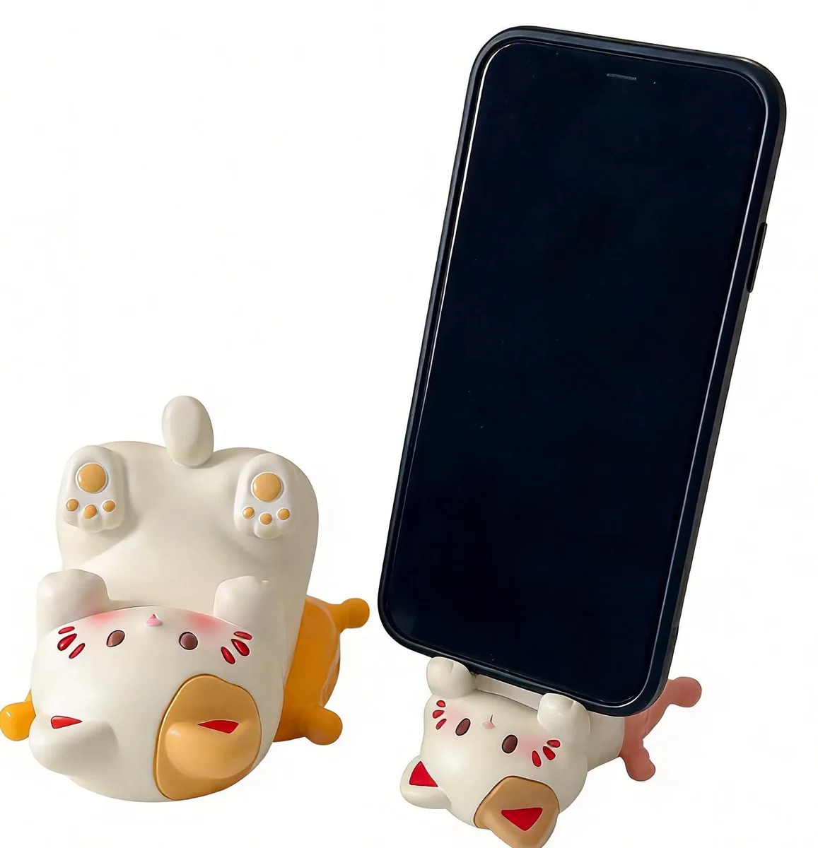  Bairuiin Baixinrui Cat Phone Stand White Resin 2.56 x 3.54 x 2.56 in — product photo