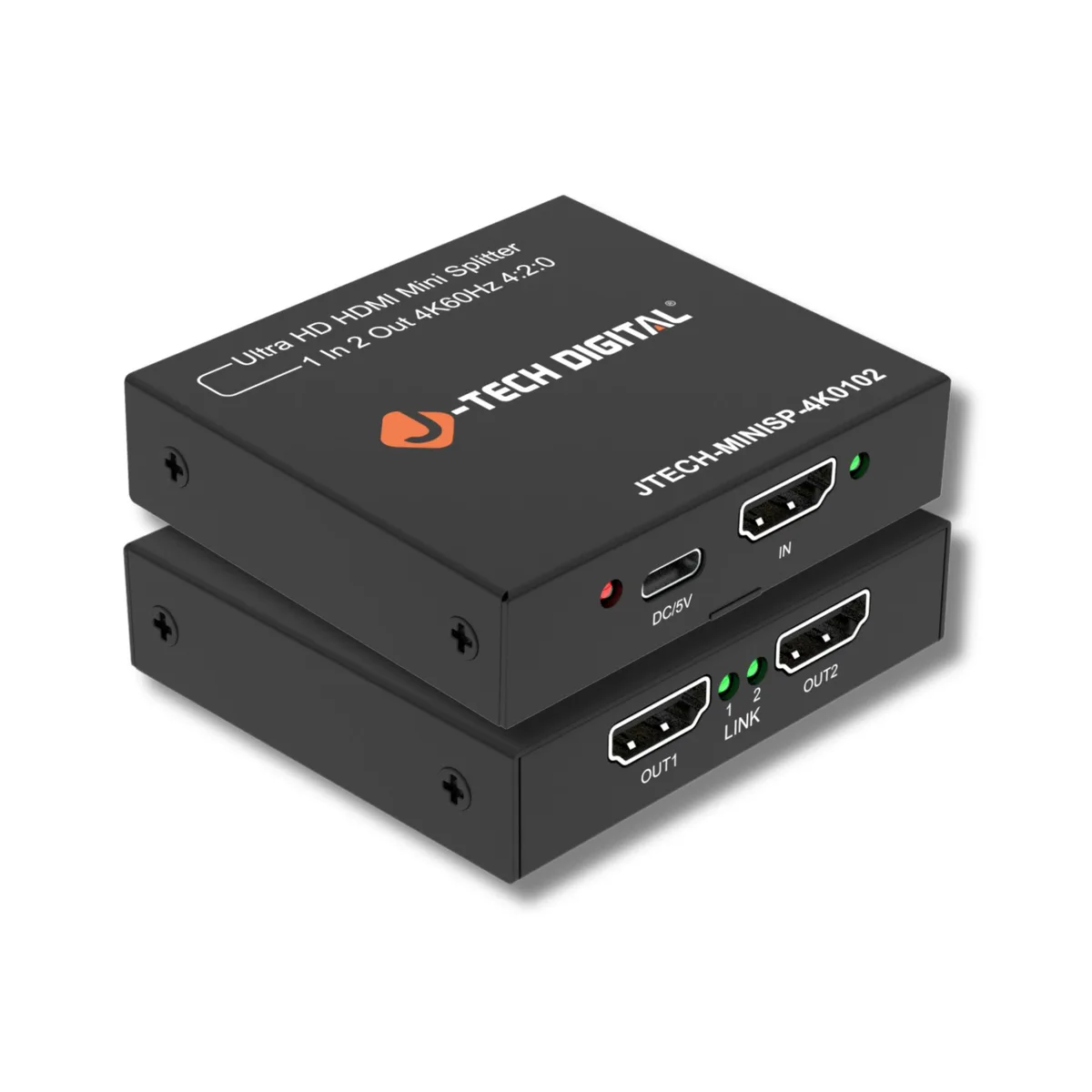 J-Tech Digital Inc. J-Tech Digital JTECH-MINISP-4K0102 1x2 HDMI video splitter 4K@60Hz — product photo