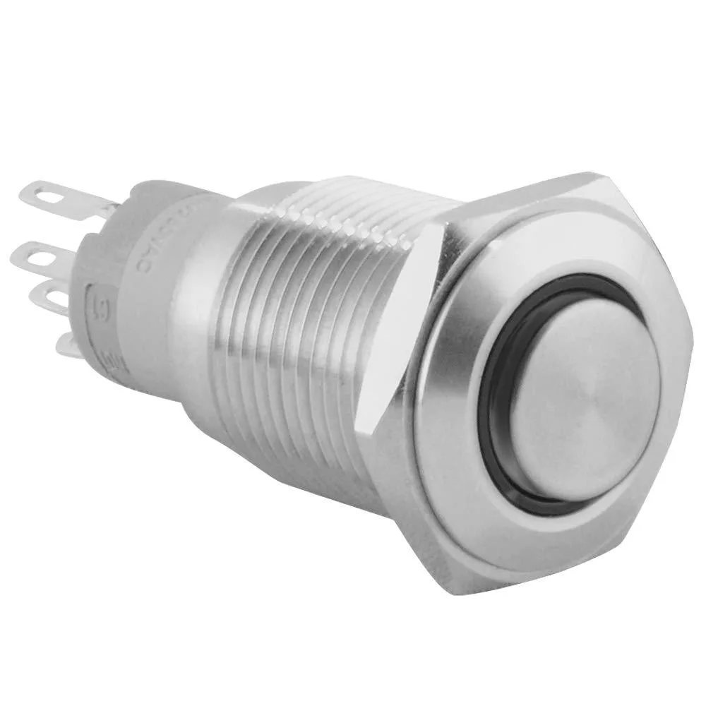 JacobsParts Inc. JacobsParts Inc. LTCH-K3-WHT Momentary Pushbutton Disconnect 250V 3A IP67 16mm White LED — product photo