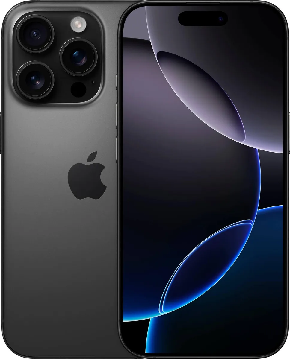 Apple Apple iPhone 16 Pro 128GB Black Titanium cell phones - unlocked — product photo