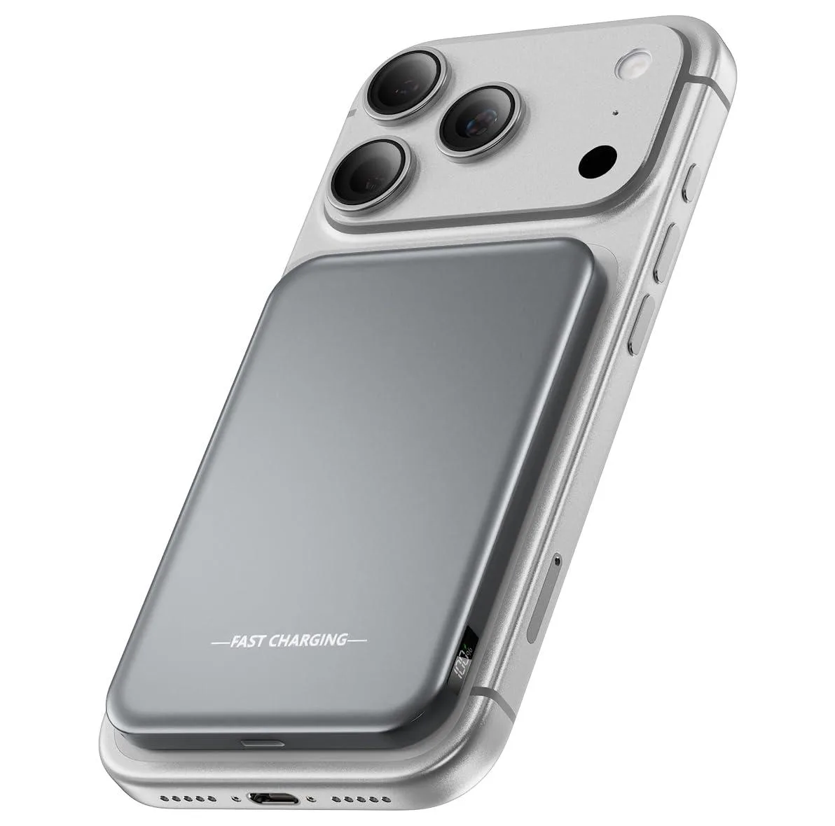 Ultra slim magnetic power bank in Space Gray finish