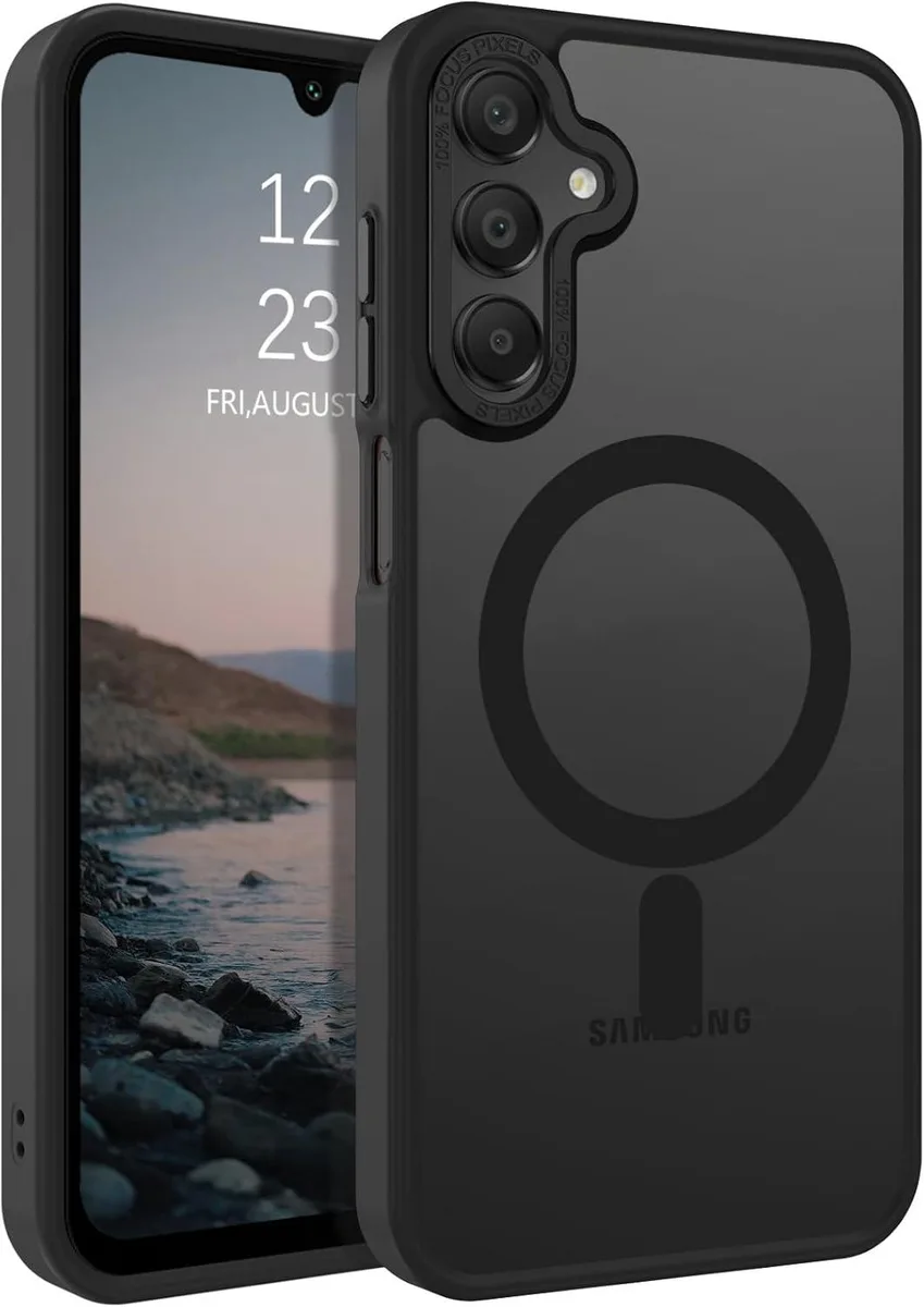TAURKENAM TAURKENAM Magnetic Translucent Matte Case for Galaxy A15 5G Black — product photo
