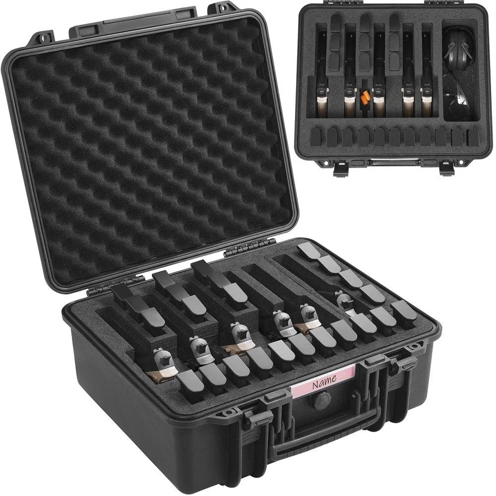 VEVOR VEVOR Hard Pistol Case 6 Firearms IP67 19.3×17.1×8.3 in Black — product photo