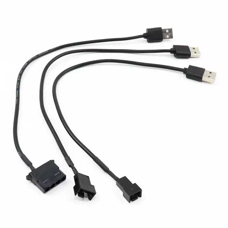32CM USB to 3/4Pin IDE 4Pin Female CPU Fan Cable