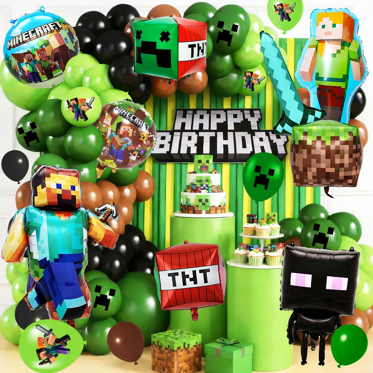 InBoxxarty InBoxxarty 81pcs Minecraft Balloon Party Decorations Party Supply — product photo