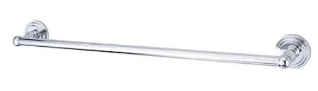 Chrome Milano 24 inch towel bar straight cylindrical form