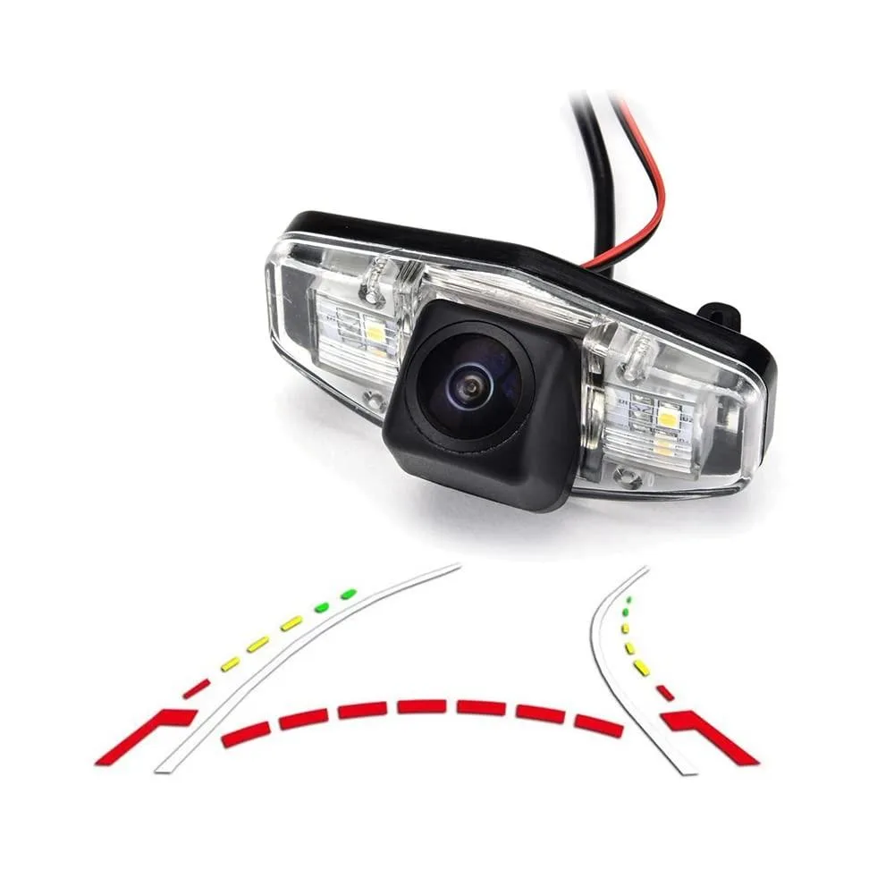 Small black fisheye camera with RCA connector, 170 degree view, 720P sensor, for Honda models 2001 to 2014