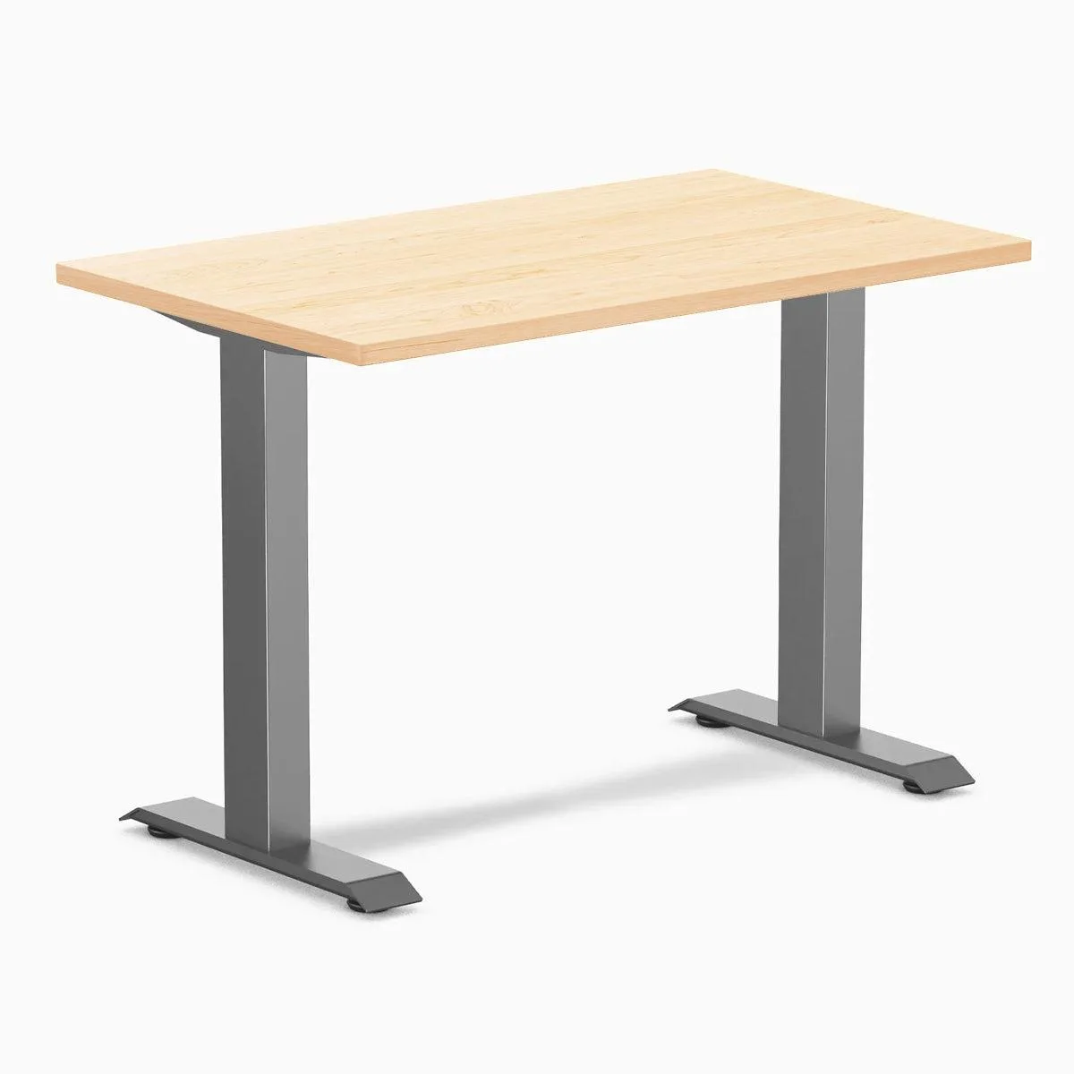 Desky Desky Zero Mini Hardwood Office Desk Maple 40 x 24 in Space Gray — product photo