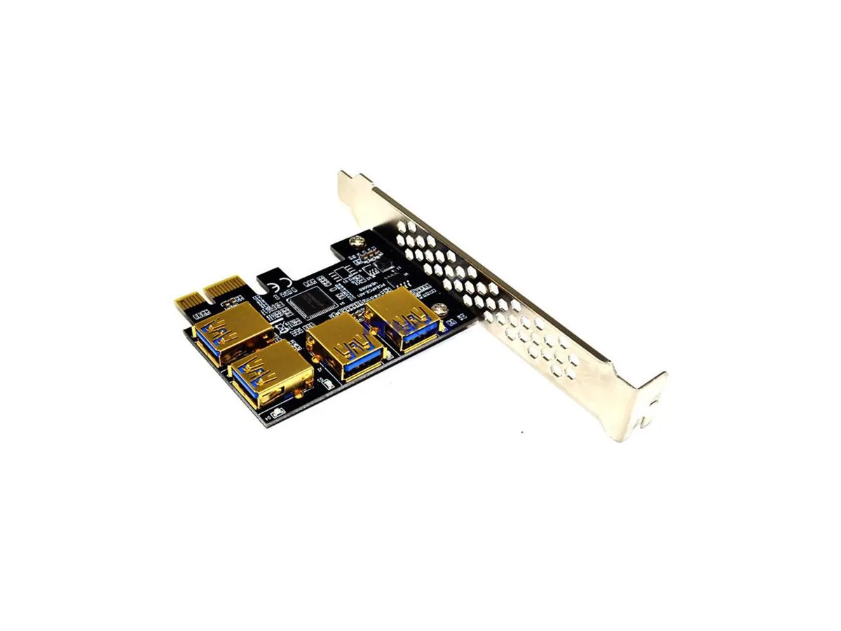 SXDOOL SXDOOL PCIe 1x to 4 USB 3.0 Riser Adapter Board — product photo