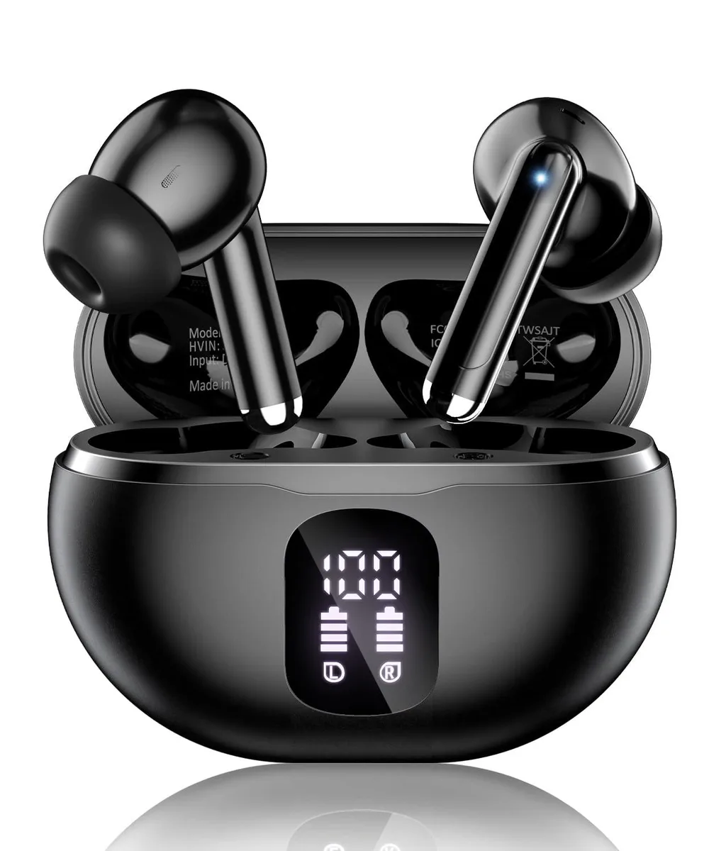  XIAOWTEK A66 Wireless Earbuds Bluetooth 5.4 50H Black — product photo