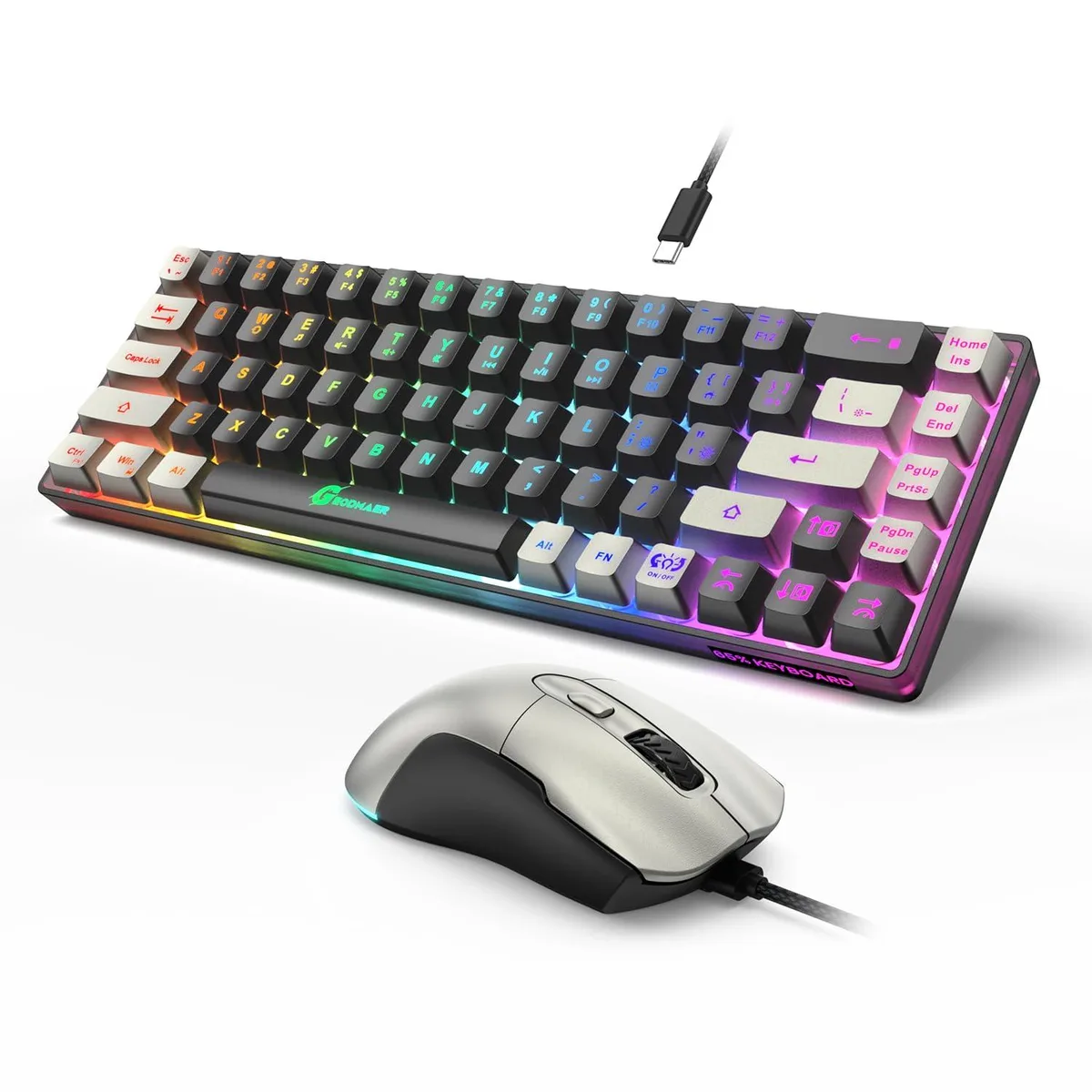  GE 65% 68-Key RGB Keyboard &amp; 7200 DPI Mouse Combo — product photo