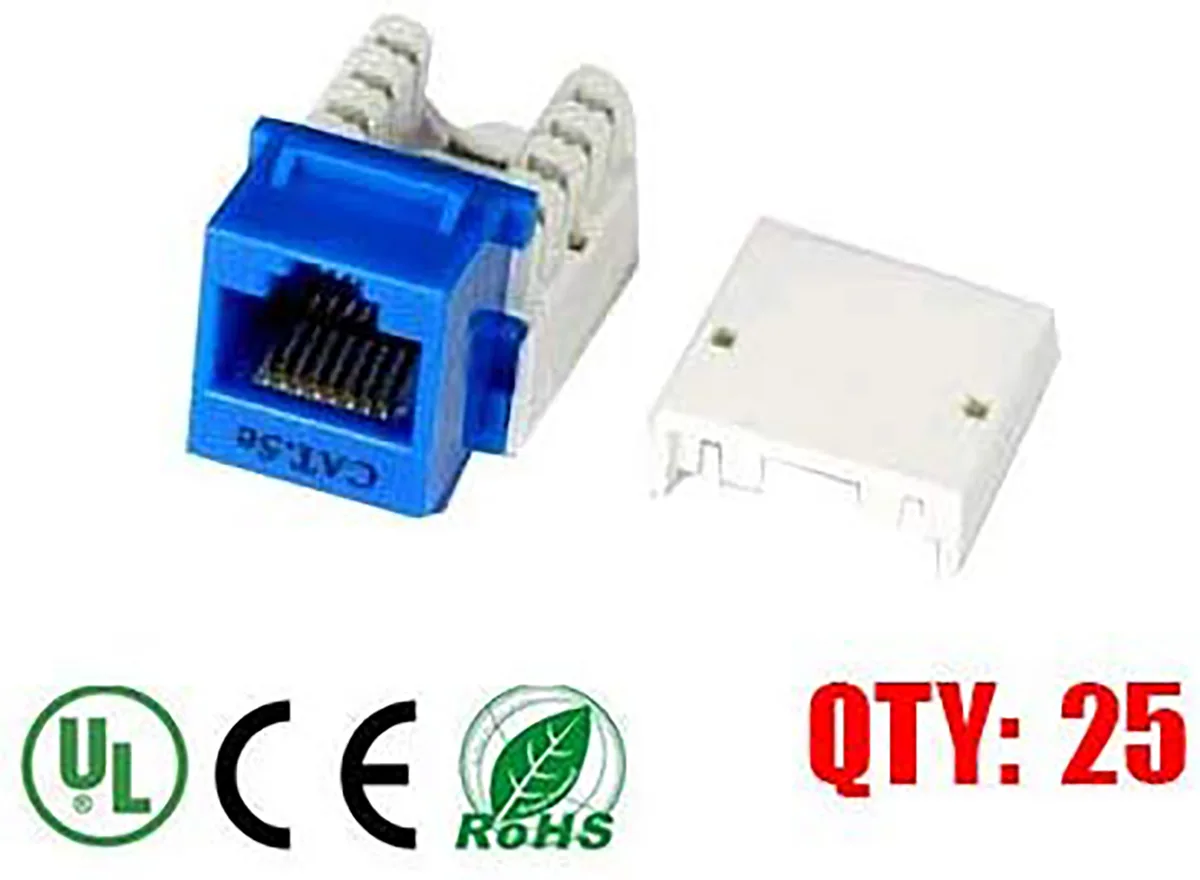 iMBAPrice iMBAPrice Blue Cat5e RJ45 Punch Down Keystone Jack 25 Pack — product photo