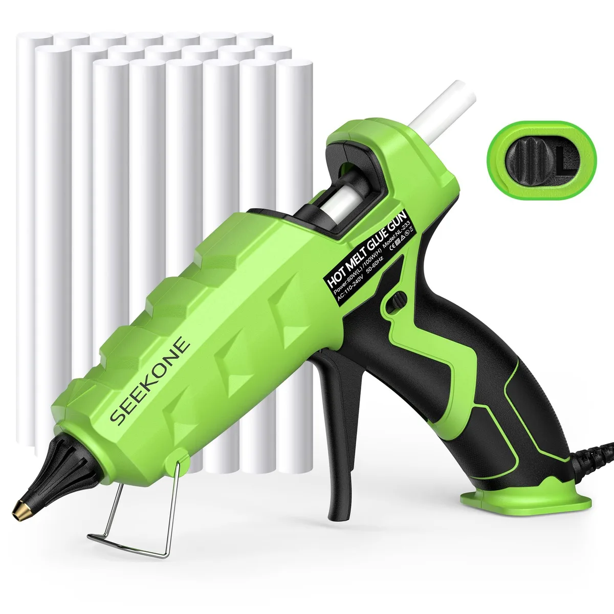 Advantus SEEKONE NL-233 Dual Power Glue Gun 60/100W 20 Sticks 11x150mm — product photo