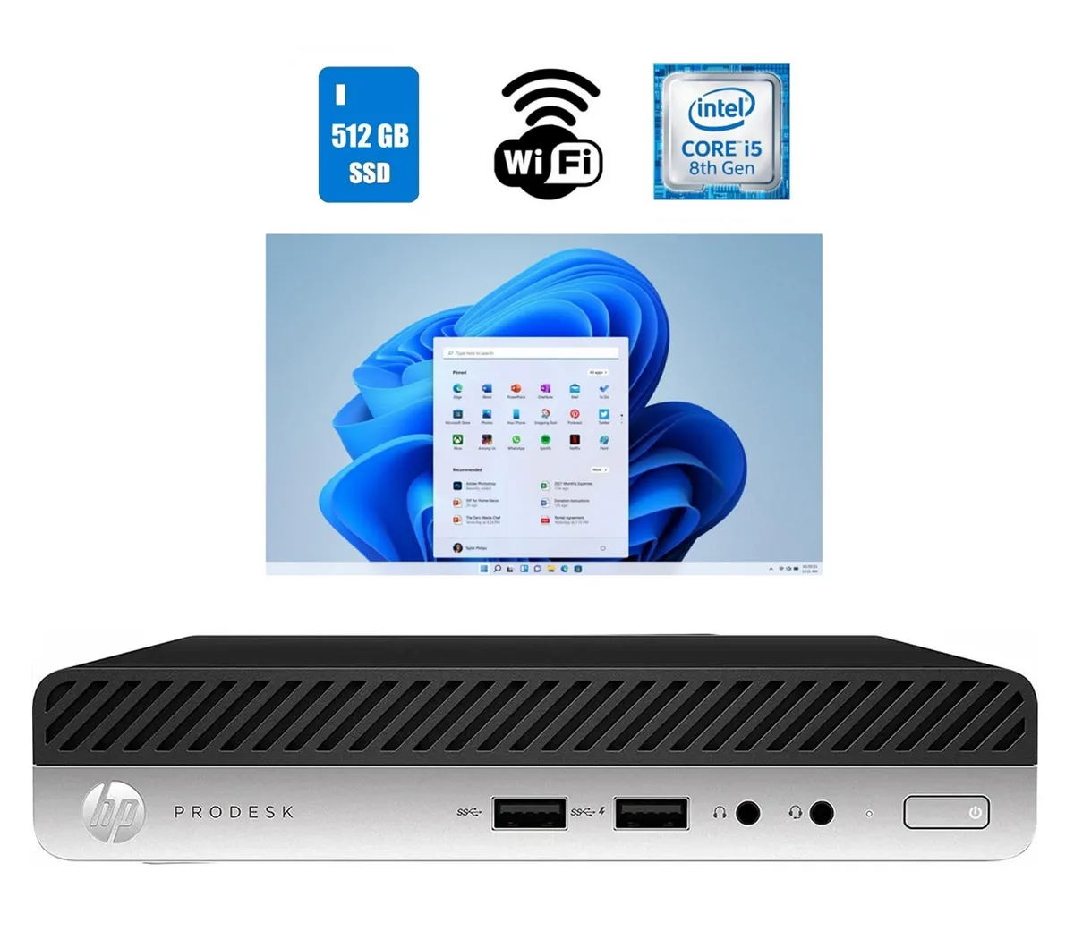 HP HP ProDesk 400 G4 Micro i5-8500T 16GB DDR4 512GB SSD Windows 11 Pro — product photo