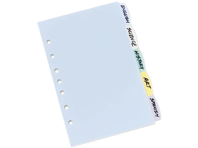 Avery Avery 16180 5-Tab Multicolor Card Filing Dividers 5.5 x 8.5 — product photo