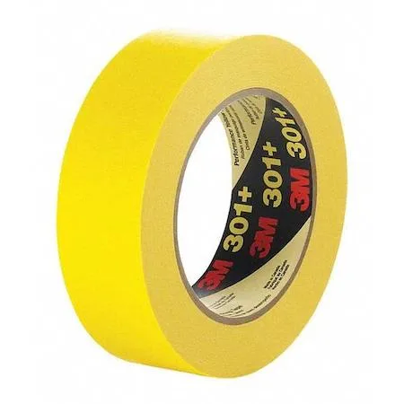 Yellow painter's tape roll 96 mm wide 55 m long 6.3 mil thick