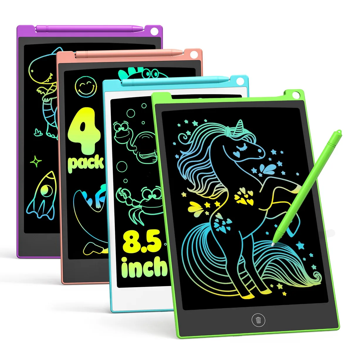 TECJOE H10A 4 Pack LCD Writing Tablet 8.5 Inch — product photo