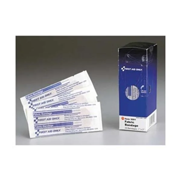 First Aid Only First Aid Only FAE-3001 first aid fabric bandages 1" x 3" 25 per box — product photo