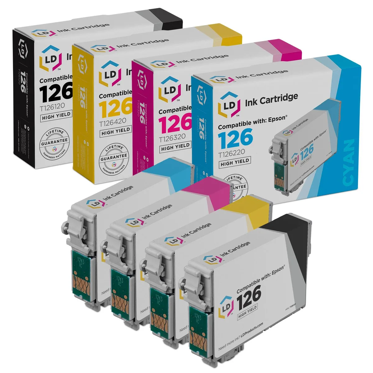 LD Products LD Products Epson 126 High Yield 4-Pack Ink Cartridges — product photo