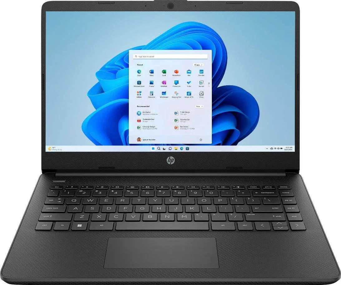 HP HP 14-dq0761dx laptop Celeron N4120 4GB 128GB eMMC Jet Black — product photo