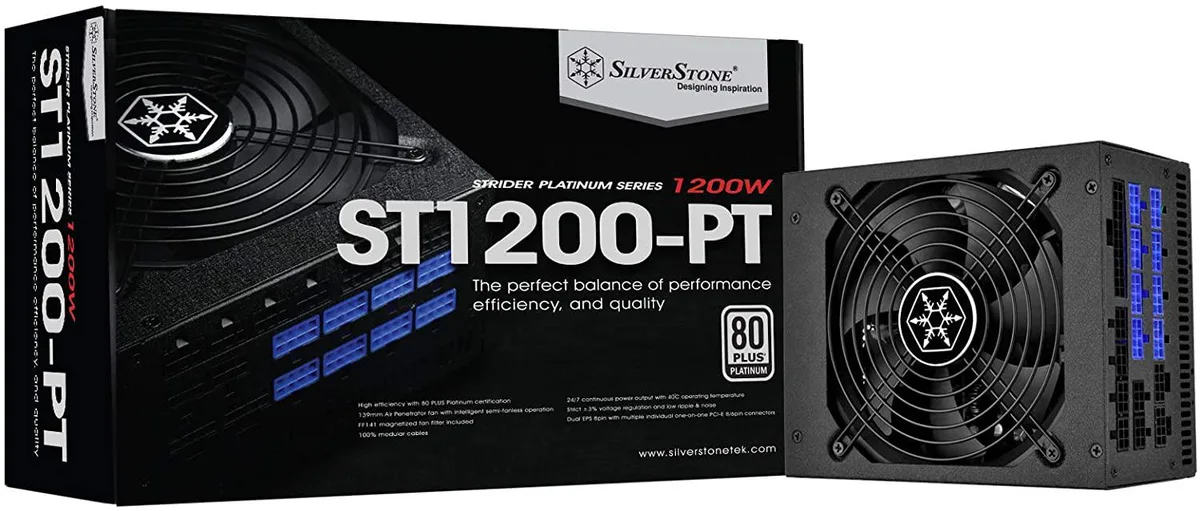 Silverstone Technology Silverstone Technology ST1200-PT 1200W Platinum power supply — product photo