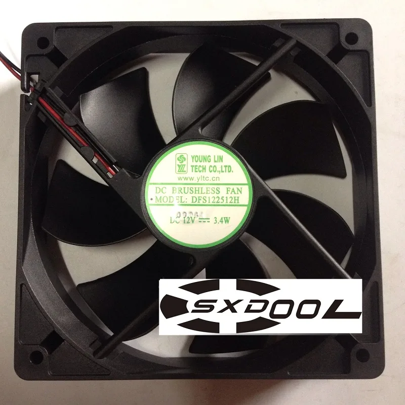 SXDOOL SXDOOL Young Lin DFS122512H 120x25mm 12V 3.4W 2-pin case fan — product photo