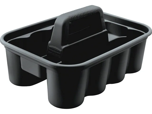 Rubbermaid Commercial Rubbermaid Commercial 315488BLACT Deluxe Carry Caddy Black 15x10.9x7.4 office furniture — product photo