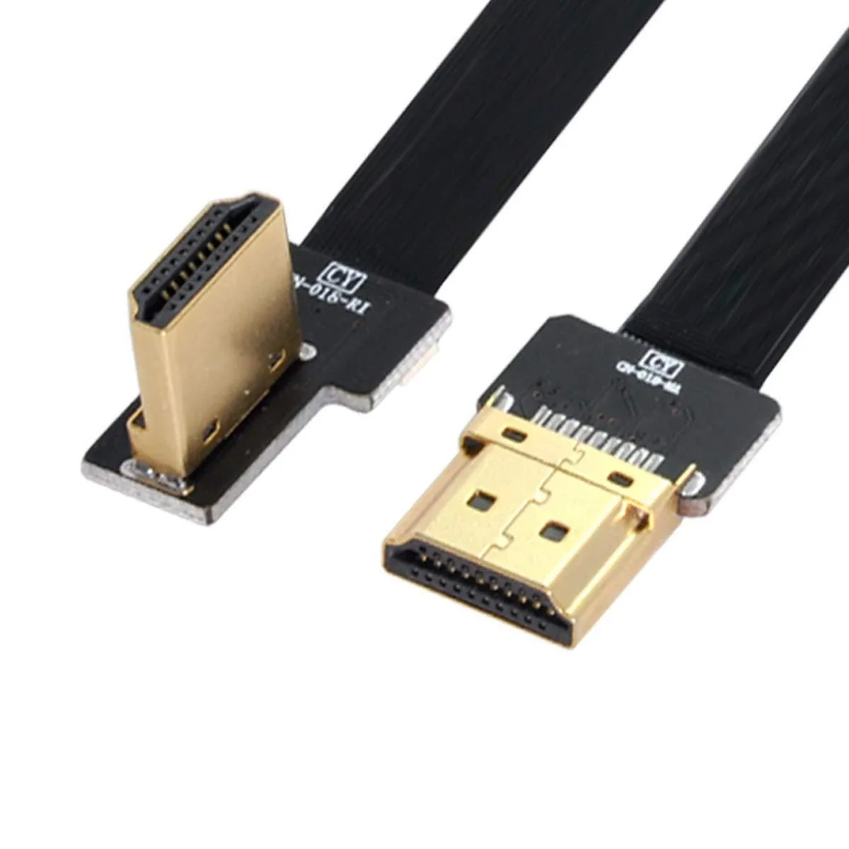 LORDWORLD LORDWORLD FPV HDMI Male to Right-Angled 90° Male Flat Cable 0.8m — product photo