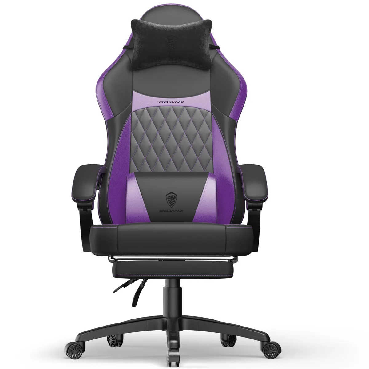 Dowinx Dowinx LS-6650A gaming chair, pocket spring, massage lumbar, 300 lb, purple — product photo