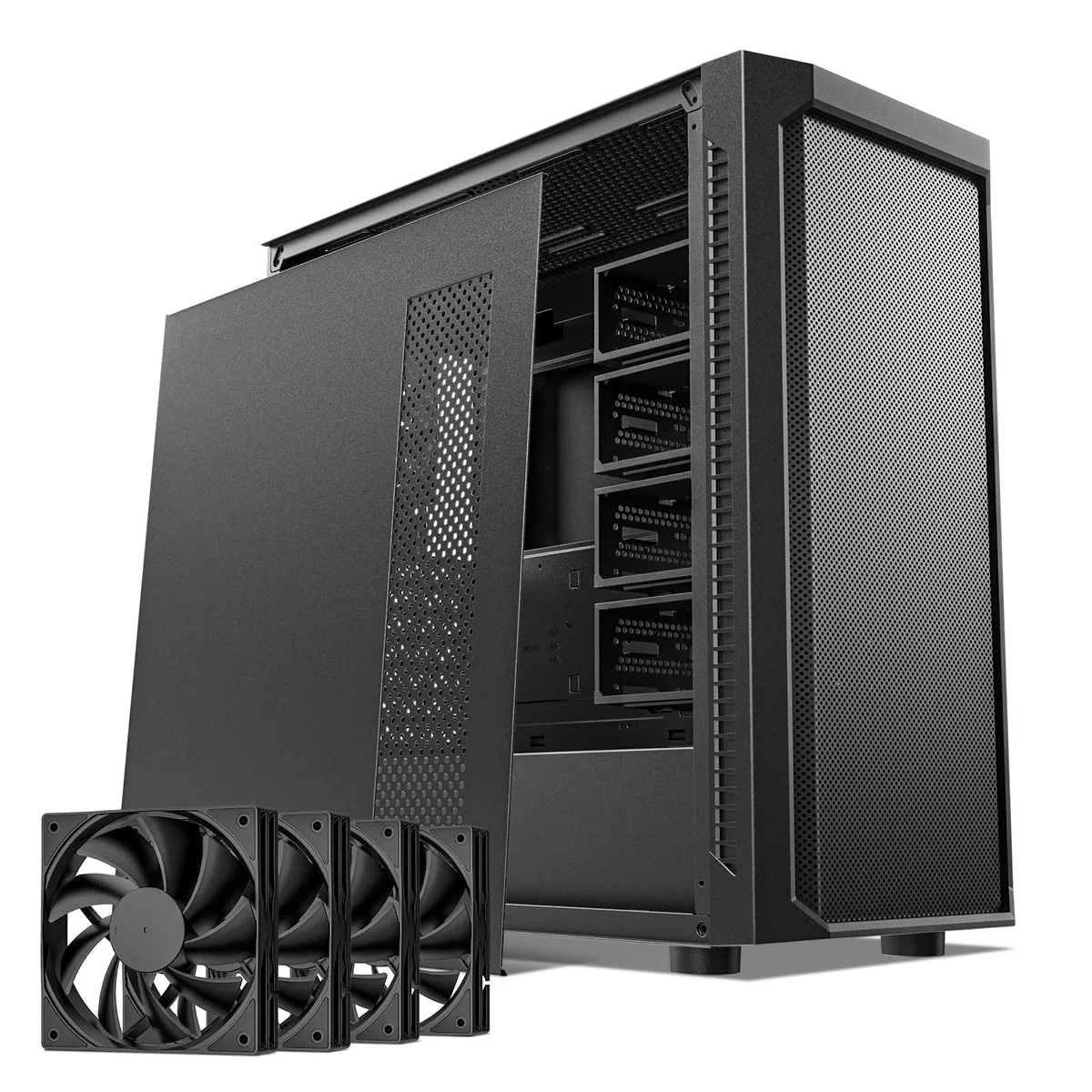 DARKROCK DARKROCK Classico Max Storage Master PC Case 10 x3.5" 3 x2.5" Black — product photo