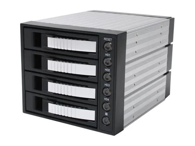 iStarUSA Inc. iStarUSA Inc. BPU-340-SA- SILVER 3x5.25" to 4x3.5" SATA 2.0 Hot-Swap Backplane Cage server accessory — product photo