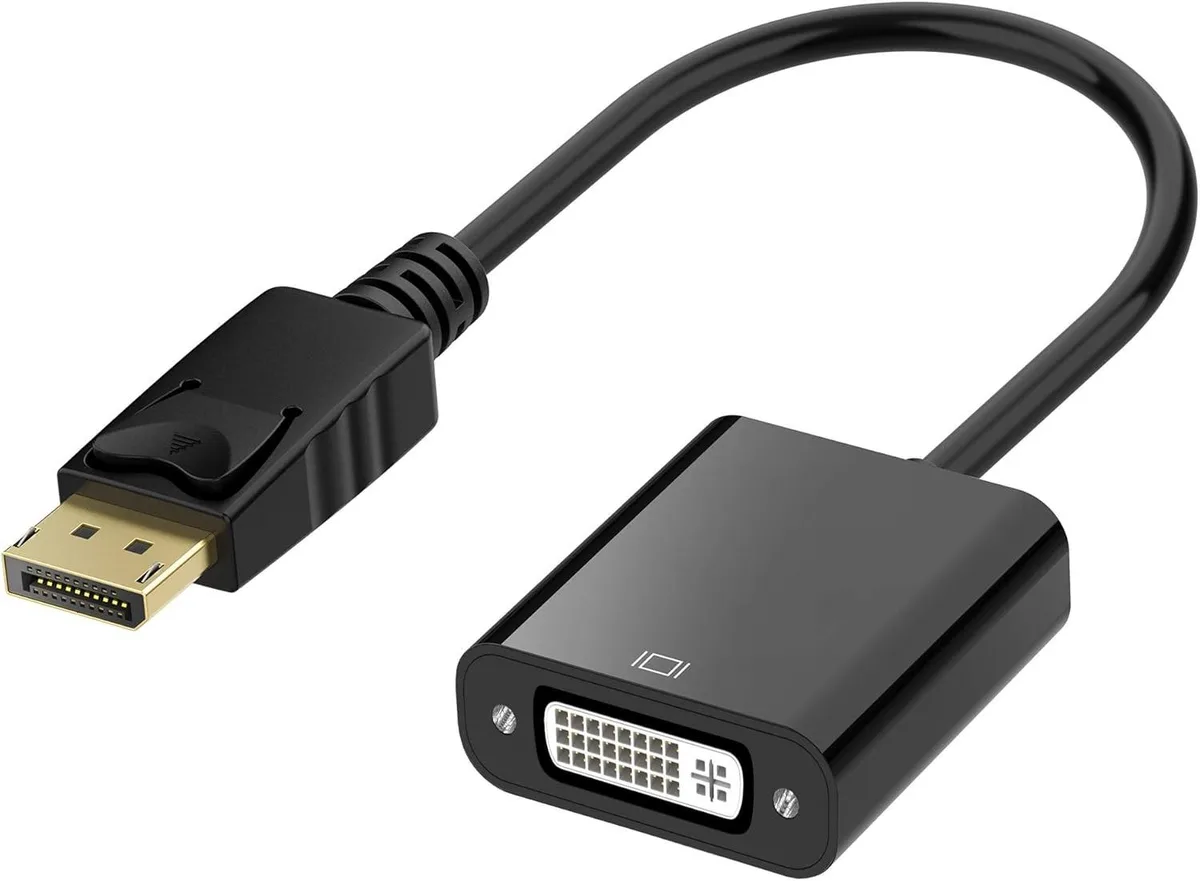 BUCIER BUCIER DisplayPort to DVI-D adapter, male to female, gold-plated, black — product photo