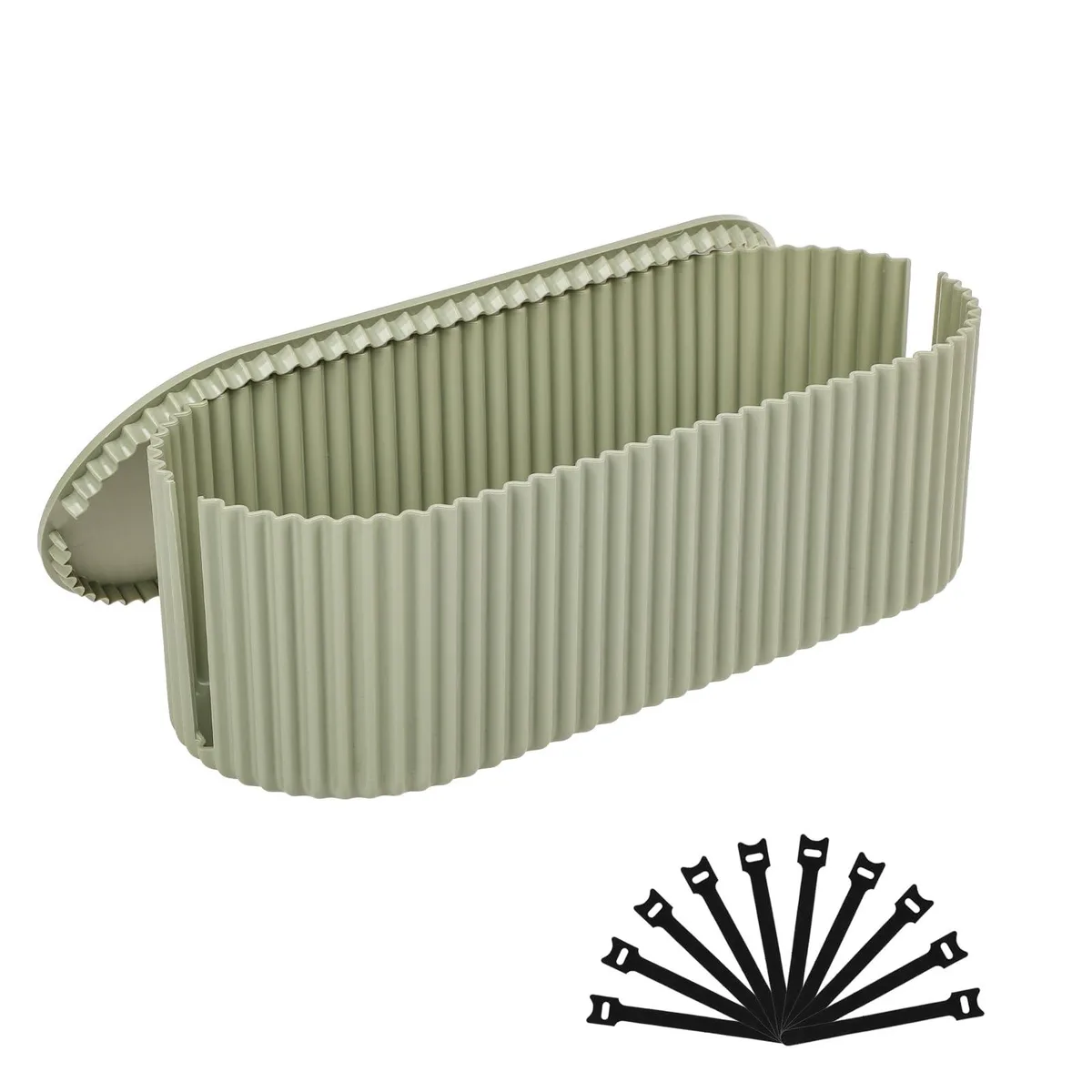  FABROK Large Green Cord Cover 16.54x6.5x5.28 in with 10 Ties — product photo