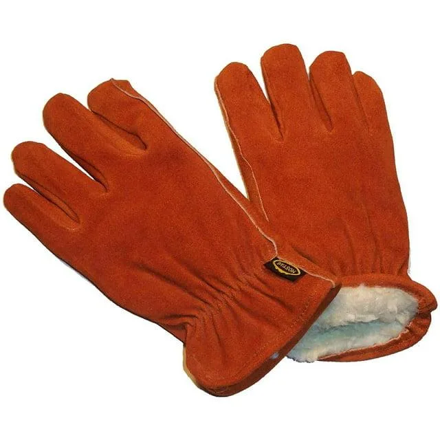 G &amp; F Products G &amp; F Products 6454 Suede Cowhide Leather Winter Work Gloves, 3 Pairs — product photo