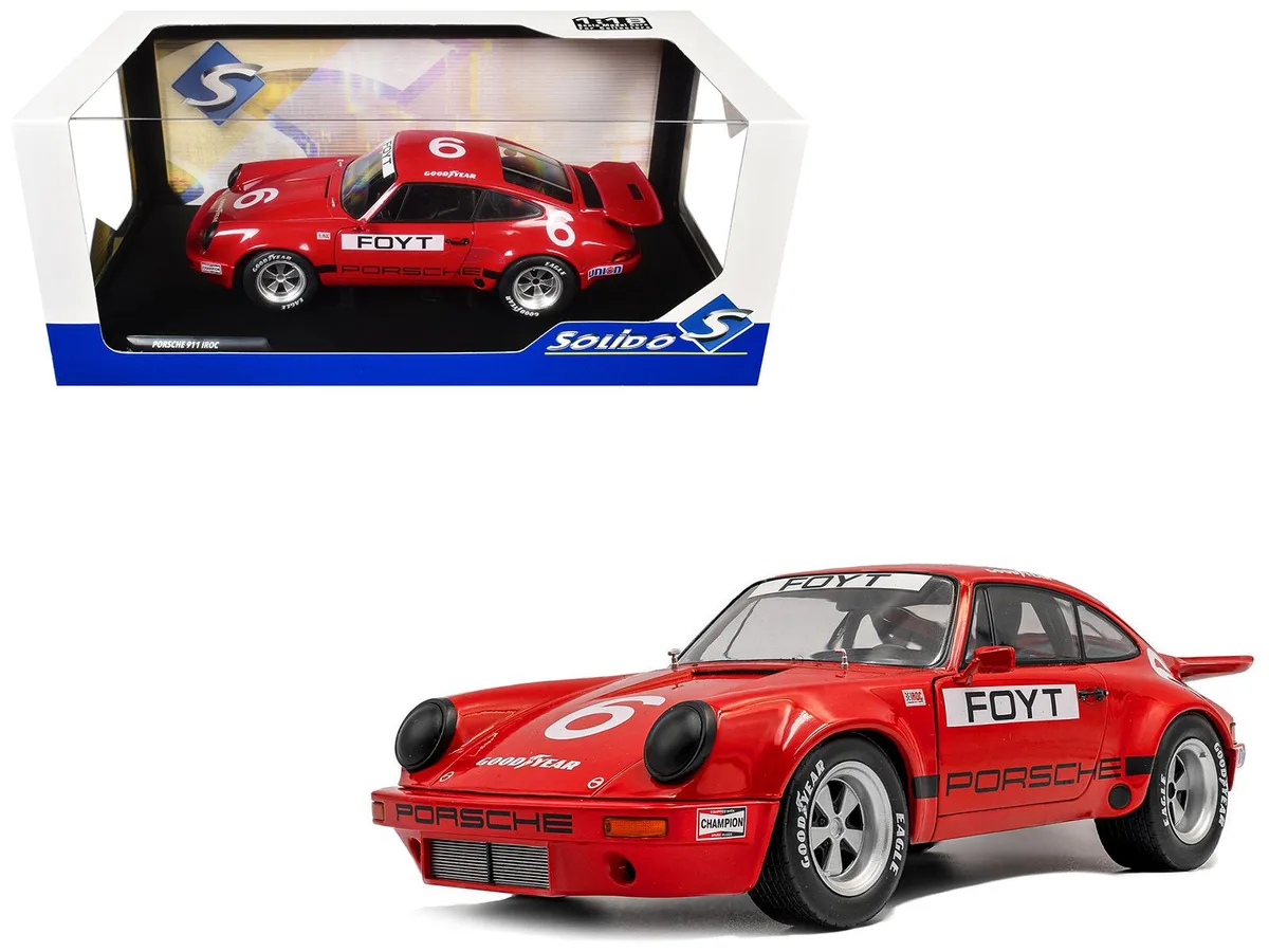 Solido Solido Porsche 911 IROC #6 A.J. Foyt 1974 1/18 Diecast Car — product photo