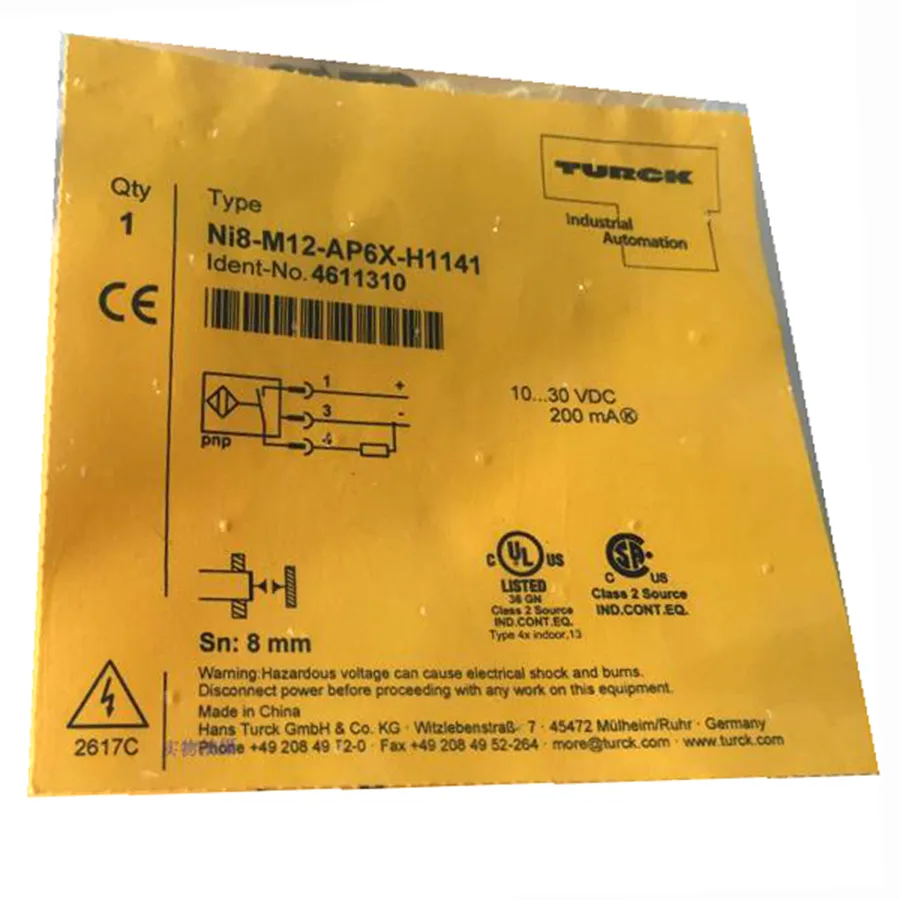Turck Turck Ni8-M12-AP6X-H1141 1644140 inductive sensor PNP 10-30 VDC M12 connector IP68 — product photo