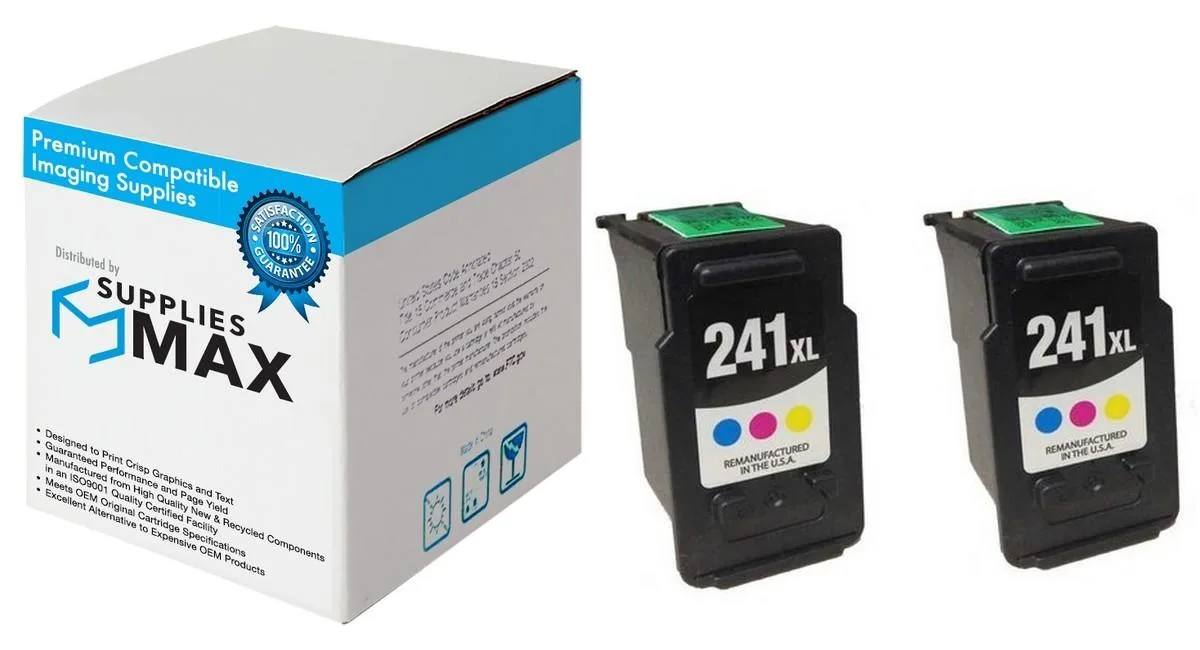 SuppliesMax SuppliesMax CL-241XL Color Inkjet Cartridge 2-Pack 400 Pages — product photo