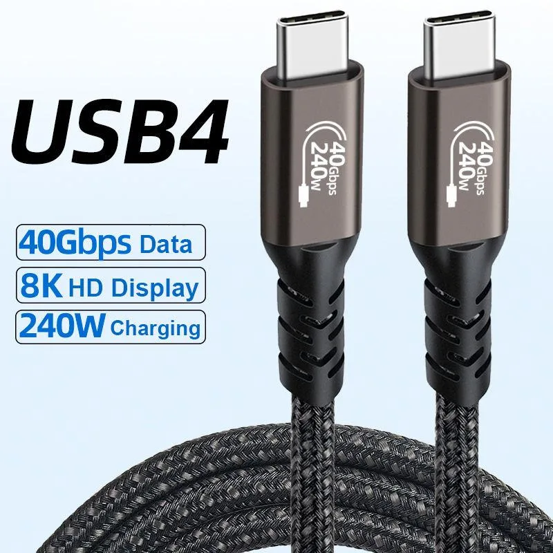 HANNORD HANNORD Thunderbolt cable USB C to USB C Space Gray 5 ft — product photo