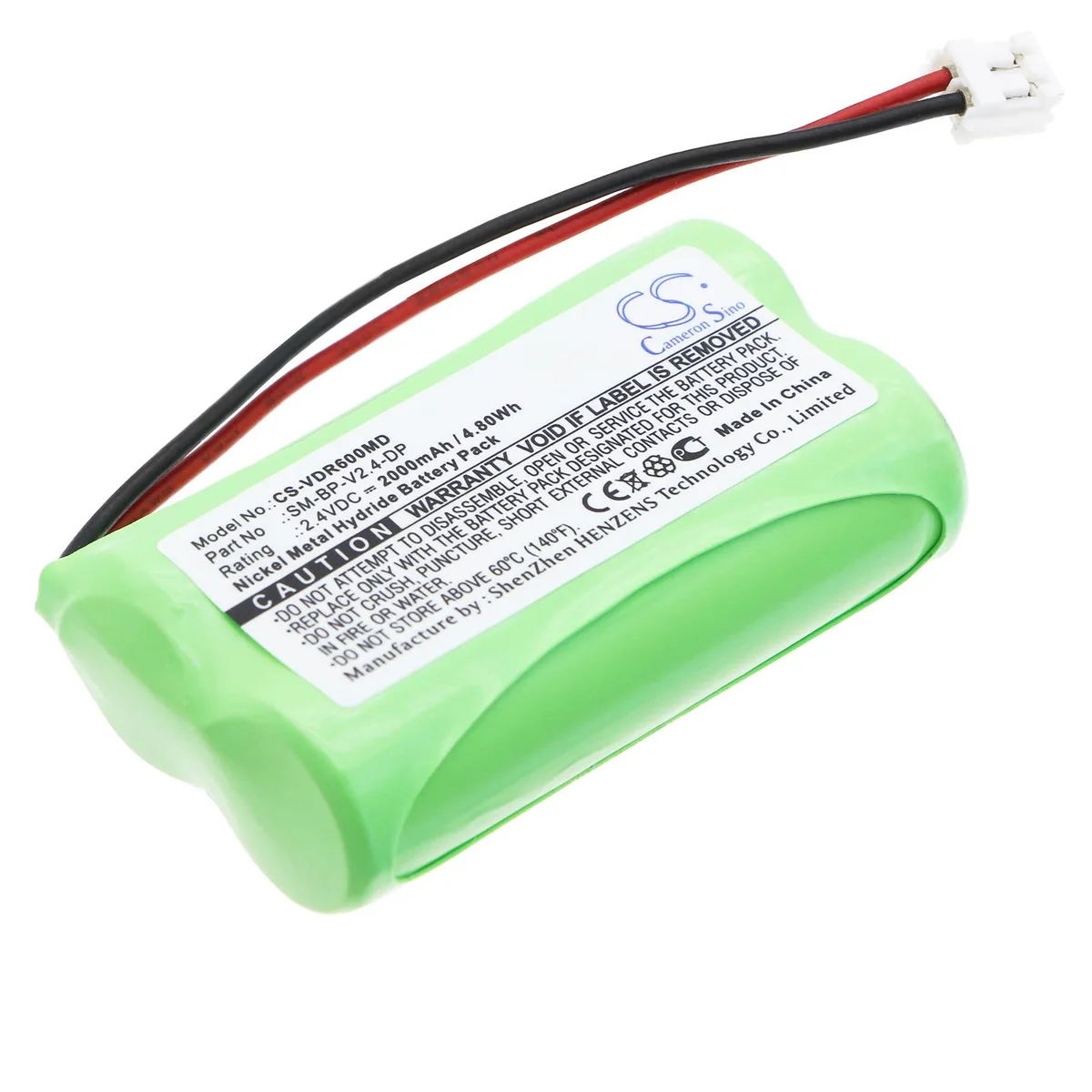 Cameron &amp; Co Cameron &amp; Co DS-CS-VDR600MD 2.4V 2000mAh Ni-MH battery — product photo