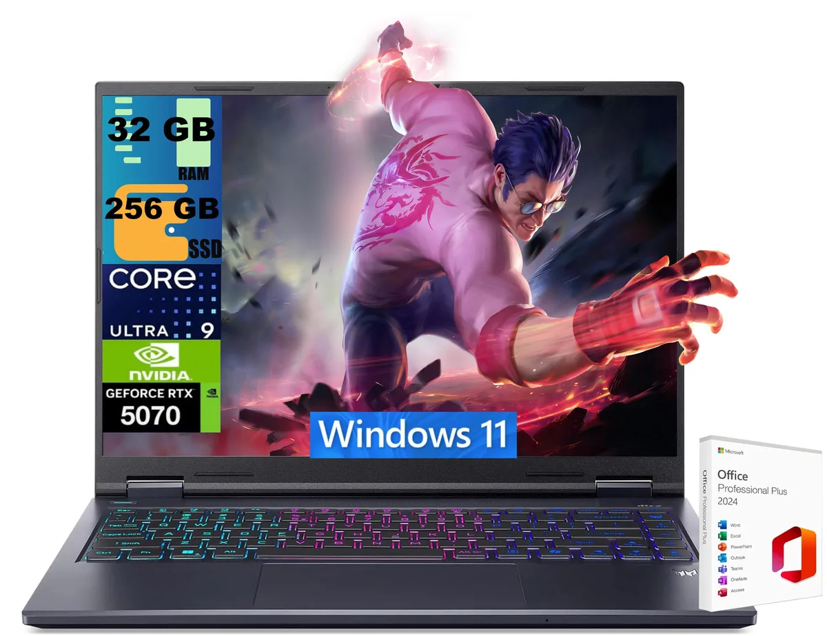 Acer America Acer America Predator Helios Neo 14 AI gaming laptop 14.5 165Hz Core Ultra 9 285H RTX 5070 — product photo