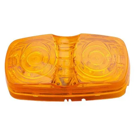 Rectangular amber LED clearance lamp with bracket mount