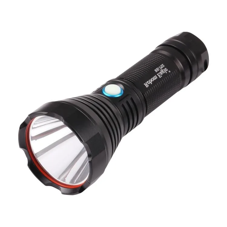 Aluminium alloy USB-rechargeable flashlight for 26650 battery