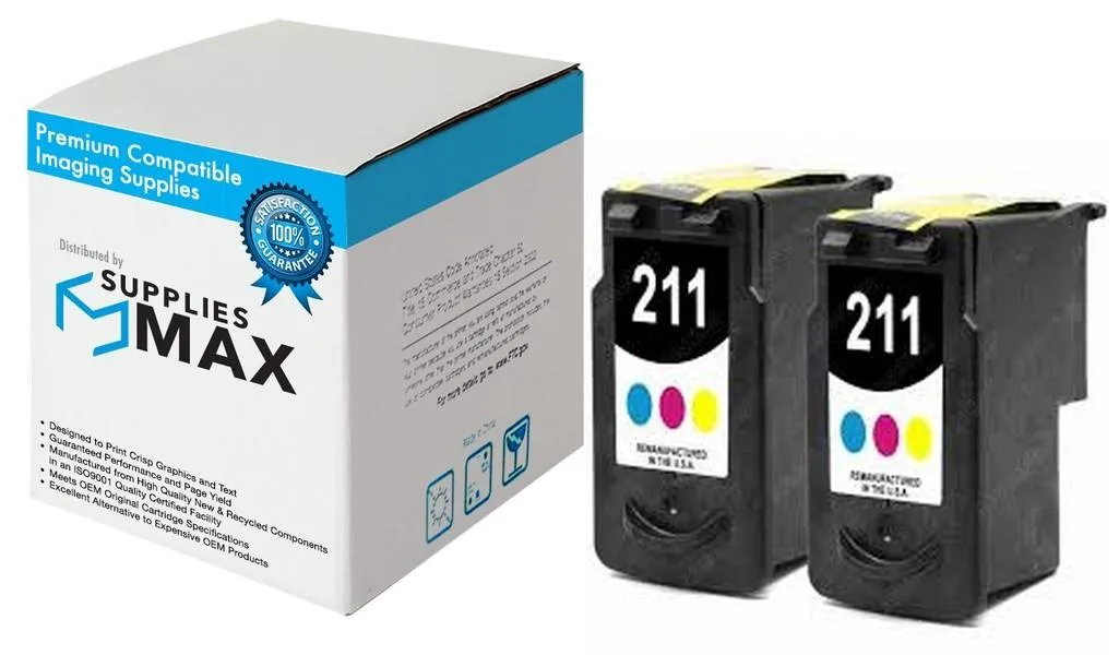 SuppliesMax SuppliesMax CL-211 2-pack colour ink cartridge 244 pages — product photo