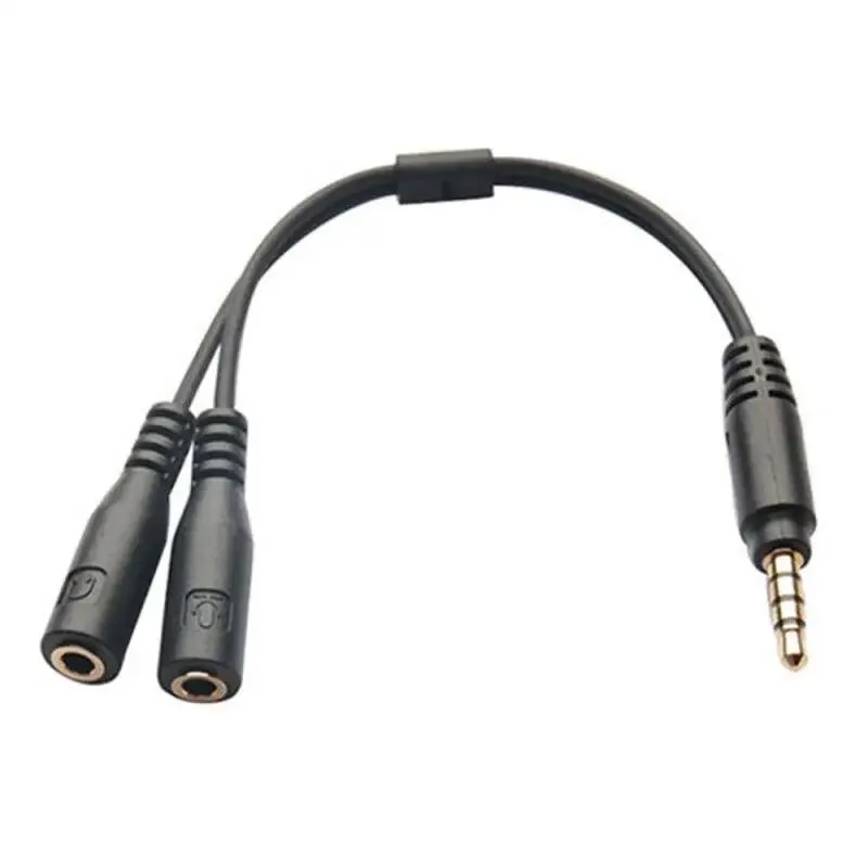 Hetai Tech Hetai Tech 3.5mm TRRS Y Splitter Cable 20cm — product photo