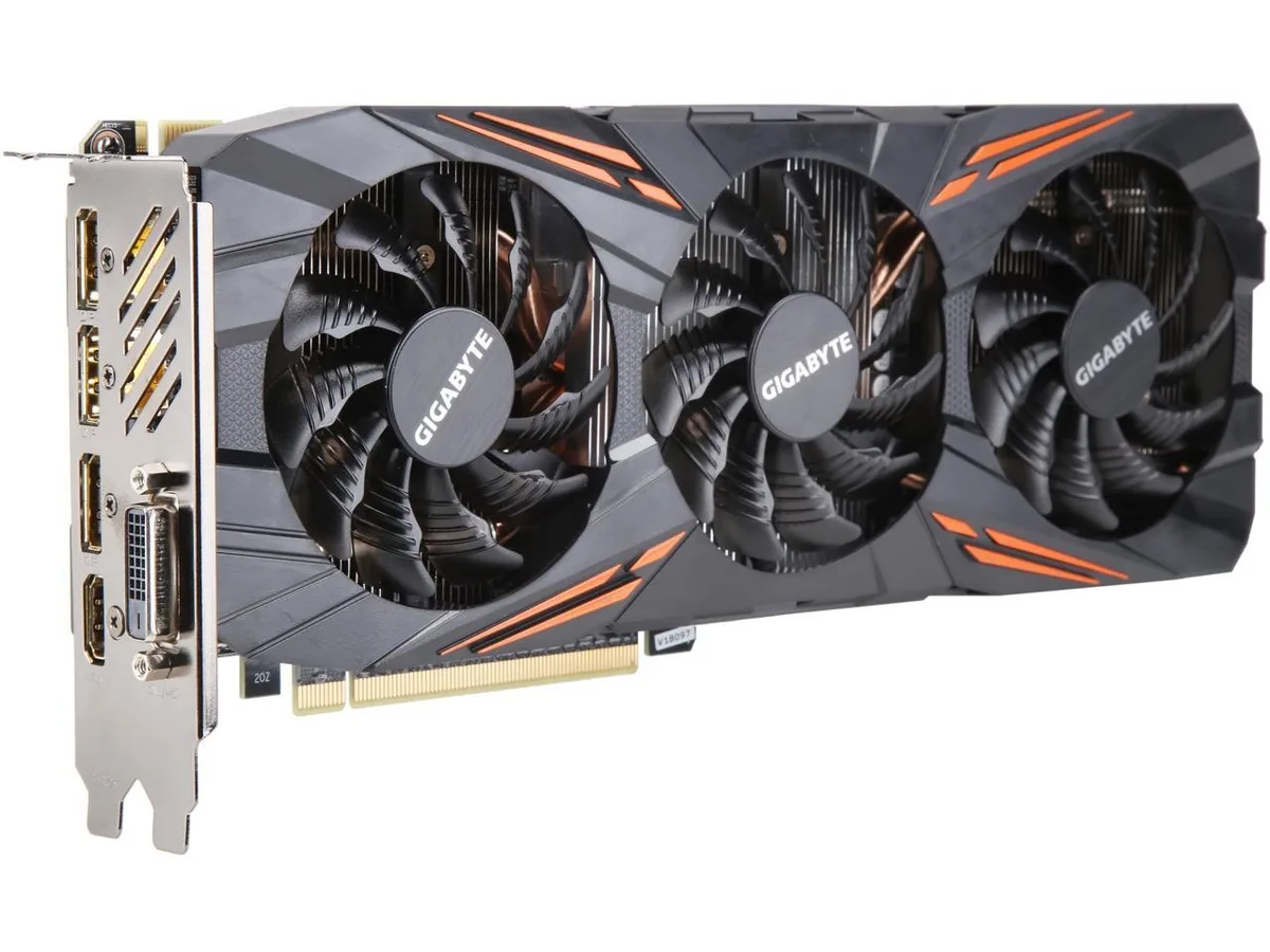 GIGABYTE GIGABYTE GeForce GTX 1070 Windforce Triple Fan 8GB GDDR5 graphics card — product photo
